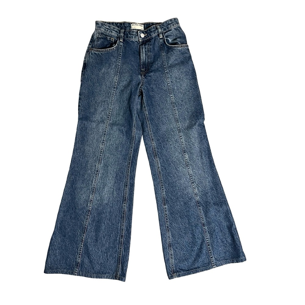 We The Free Free People Wallflower Mid Rise Flare Jeans Blue Size 26 Wide Leg